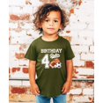thumbnail image 2 of 4th Birthday Baller Shirt for Boys Sports Theme Party T-Shirt for 4 Year Old Kids Military Green Shirt 3T, 2 of 5