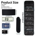 thumbnail image 2 of Black Organizer Unisex Envelope Travel Wallet with 6 Zippered Pocket Multipack Money Pouch, 2 of 6