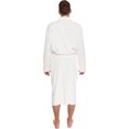 thumbnail image 4 of Ross Michaels Mens Plush Shawl Collar Luxury Kimono Bath Robe (White, XXXL), 4 of 6