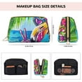 thumbnail image 5 of Gaeub Tropical Flamingo Summer Printed Travel Cosmetic Bag,Makeup Bag, Large Capacity Toiletry Bag for Women, Portable Pouch Make Up Organizer with Zipper and Divider, 5 of 8