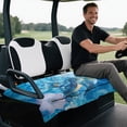 thumbnail image 5 of XYZCANDO Golf Cart Seat with Pockets Terry Cloth, Compatible with Club Car Golf Cart Sports, for EZGO Club Car Seats, Colorful Turtle in Floral Sea, 5 of 8