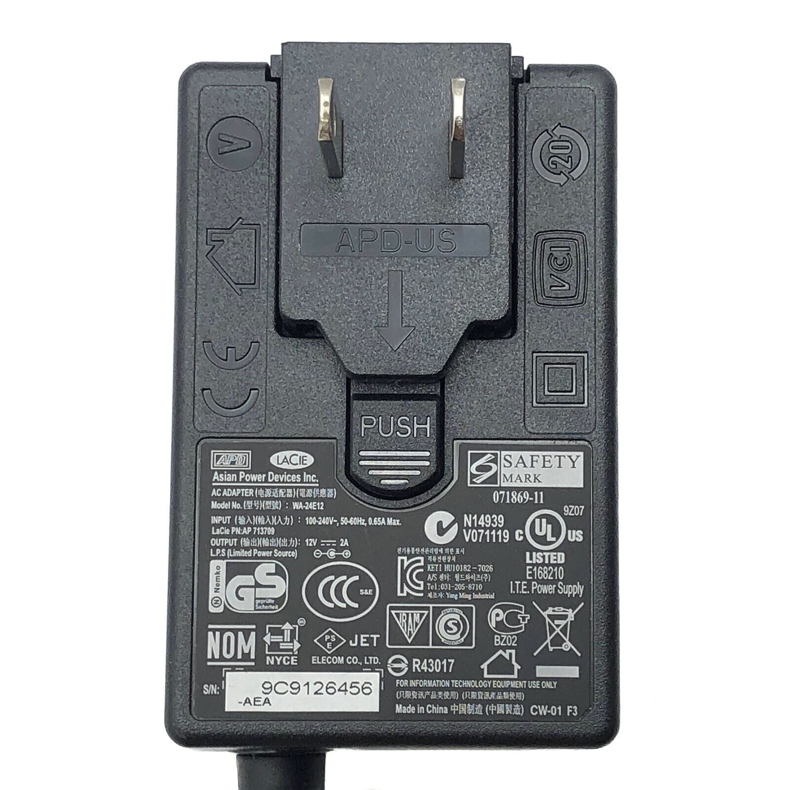 Generic Brand For APD ACアダプタwa-24e12fu HDD Ite電源供給12?V-2?a f07 dwos6rj Amazon.com: APD WA-24E12 12V DC 2A Power AC Adapter for
