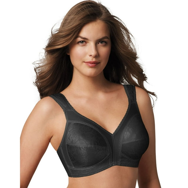 Playtex Womens 18 Hour Original Comfort Strap Wirefree Bra, 40DDD, Black