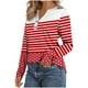 thumbnail image 4 of Ailaofu Womens Long Sleeve Tops Fall Button V Neck Graphic Shirts Dressy Casual Henley Tops Women Blouses, 4 of 5