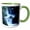 Green/White, variant on 3drose, Quinault Small Waterfall Near Lake Quinault, Wa, 15oz Two-tone Black Mug