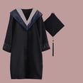 thumbnail image 2 of FYEGRE Academic Graduation Robe with Mortarboard Cap, Formal Graduation Gown Set for University Students, Classic Academic Regalia for Commencement Ceremony Grey M, 2 of 4