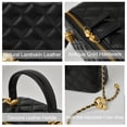 thumbnail image 3 of Bolso DORIS&JACKY, pequeño, acolchado, cuadrado, bandolera, negro, 3 of 8