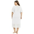 thumbnail image 6 of WBQ Women's Plus Size Nightgown Pajamas Soft Sleepwear Nightgowns, 6 of 7
