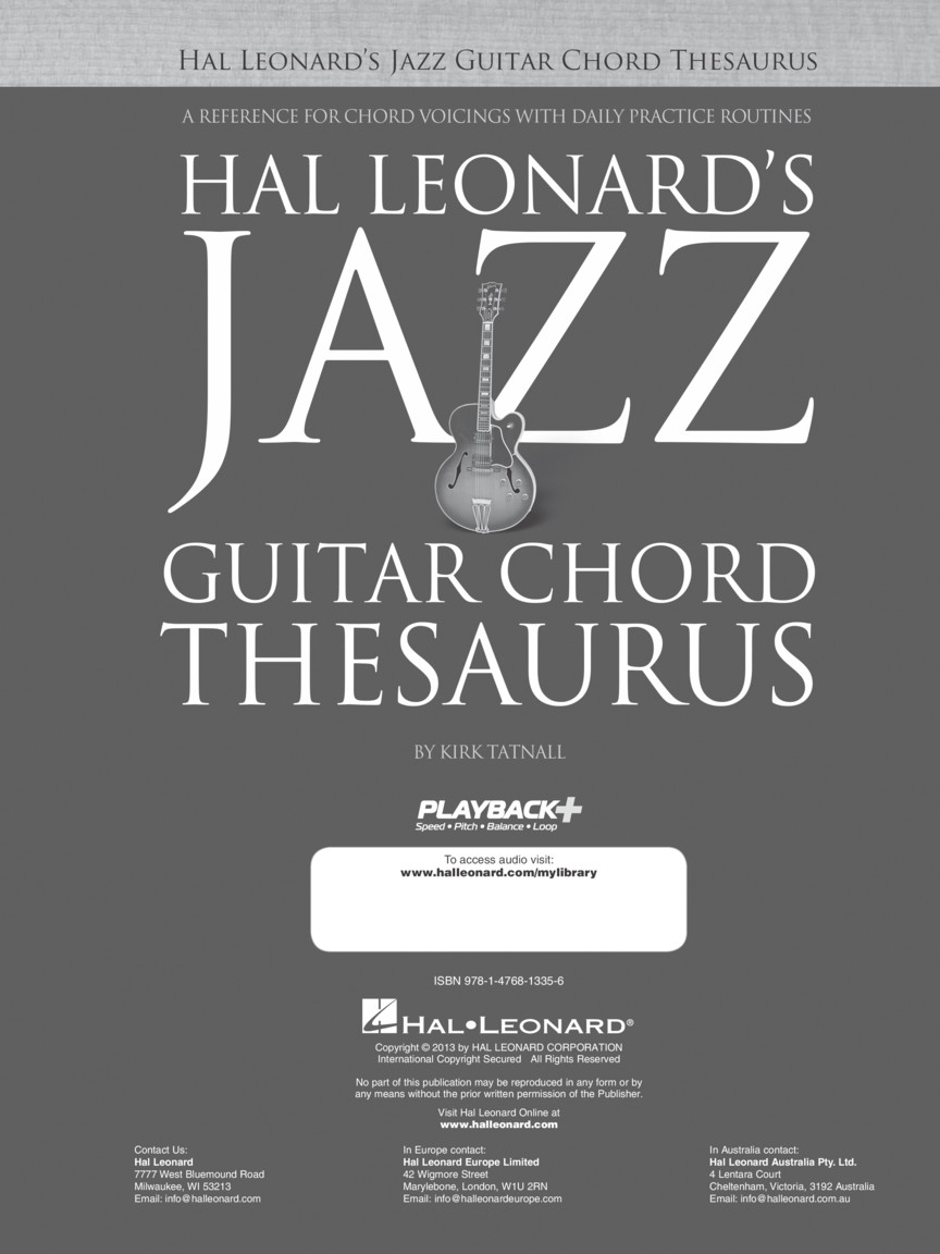 Jazz Guitar Chord Thesaurus Book/Online Audio, (Paperback)