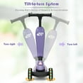 thumbnail image 4 of Infans 2-in-1 Kids Kick Scooter w/ Removable Seat Flash Wheels & Brake Purple, 4 of 7
