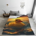 thumbnail image 5 of Fuzoiu Cartoon Swimming Yellow Duck Print Ultra-Soft Micro Fleece Blanket,All Seasons Flannel Throw, Lightweight Blanket for Bed, Sofa, Couch, Movie Night, Camping, and Travel-40"x30", 5 of 7
