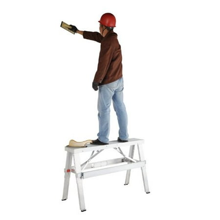 - Drywall Bench Adjustable Lift Step Workbench in Silver