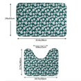 thumbnail image 3 of Honeii Daisies Flowers Pattern Bathroom Anti-Skid Pad Bathroom Mat Vintage Seamless Pattern Not-Slip Toilet Rug Set, 3 of 6