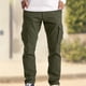 thumbnail image 1 of Pantalón Cargo Casual Pantalón casual de carga para hombre, ajuste holgado, pantalón holgado simple, traje diario de cintura media con botones Cgtredaw Verde Militar L para Hombre, 1 of 1