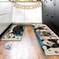 thumbnail image 6 of Welcome Black Cat Kitchen Rugs Set of 2, Tabby Cat Siamese Cat Tuxedo Cat Kitchen Mats Decor Pet Lover Gifts, Paw Prints Floor Door Mat Home Decorations - 17x30 and 17x47 Inch, 6 of 6