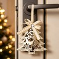 thumbnail image 4 of Toycle Hollow Metal Christmas Ornaments Golden Hanging Decor With Bow Crystal Xmas Tree Decorations For Decor B, 4 of 6