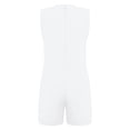 thumbnail image 4 of TiaoBug Unisex Kids Back Zip Sleeveless Anti-Strip Jumpsuit with Special Needs Autism Romper Adaptive Clothing White 14, 4 of 5