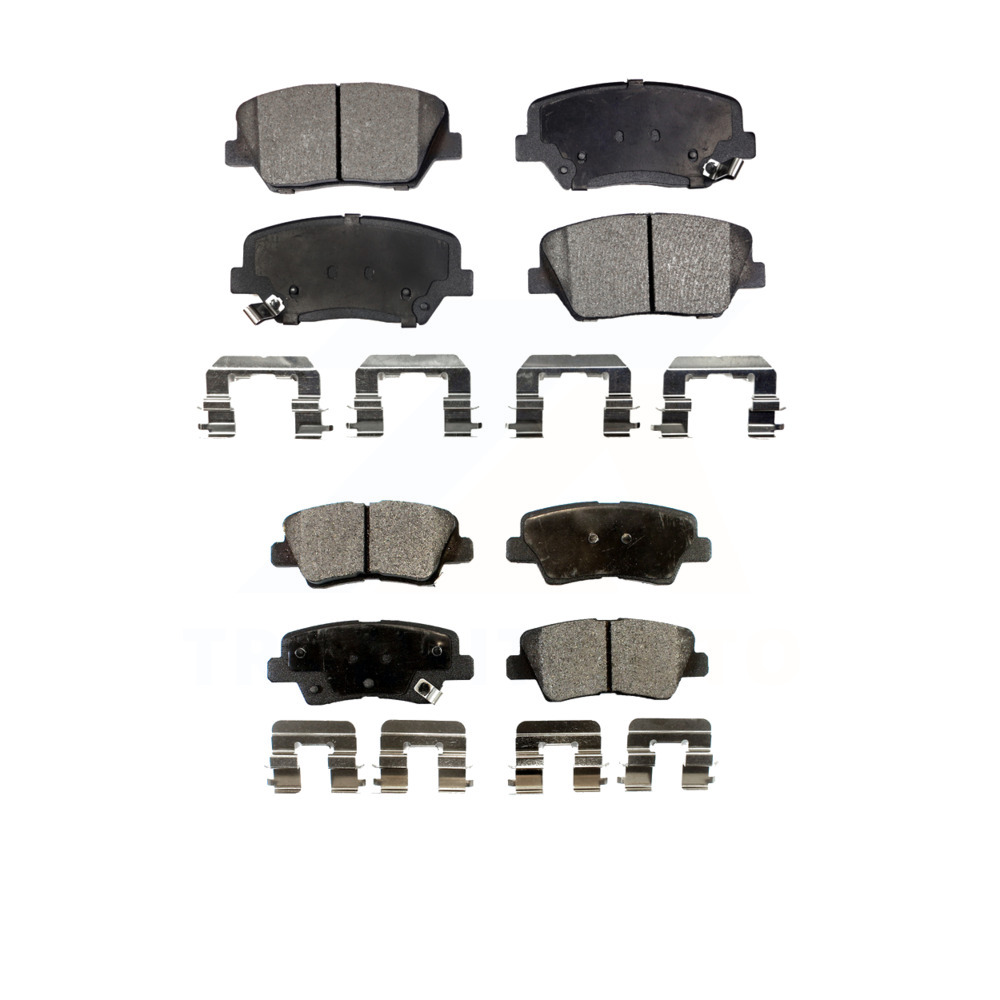 Front Rear Ceramic Pads For 20142017 Kia Rondo With Electric Parking