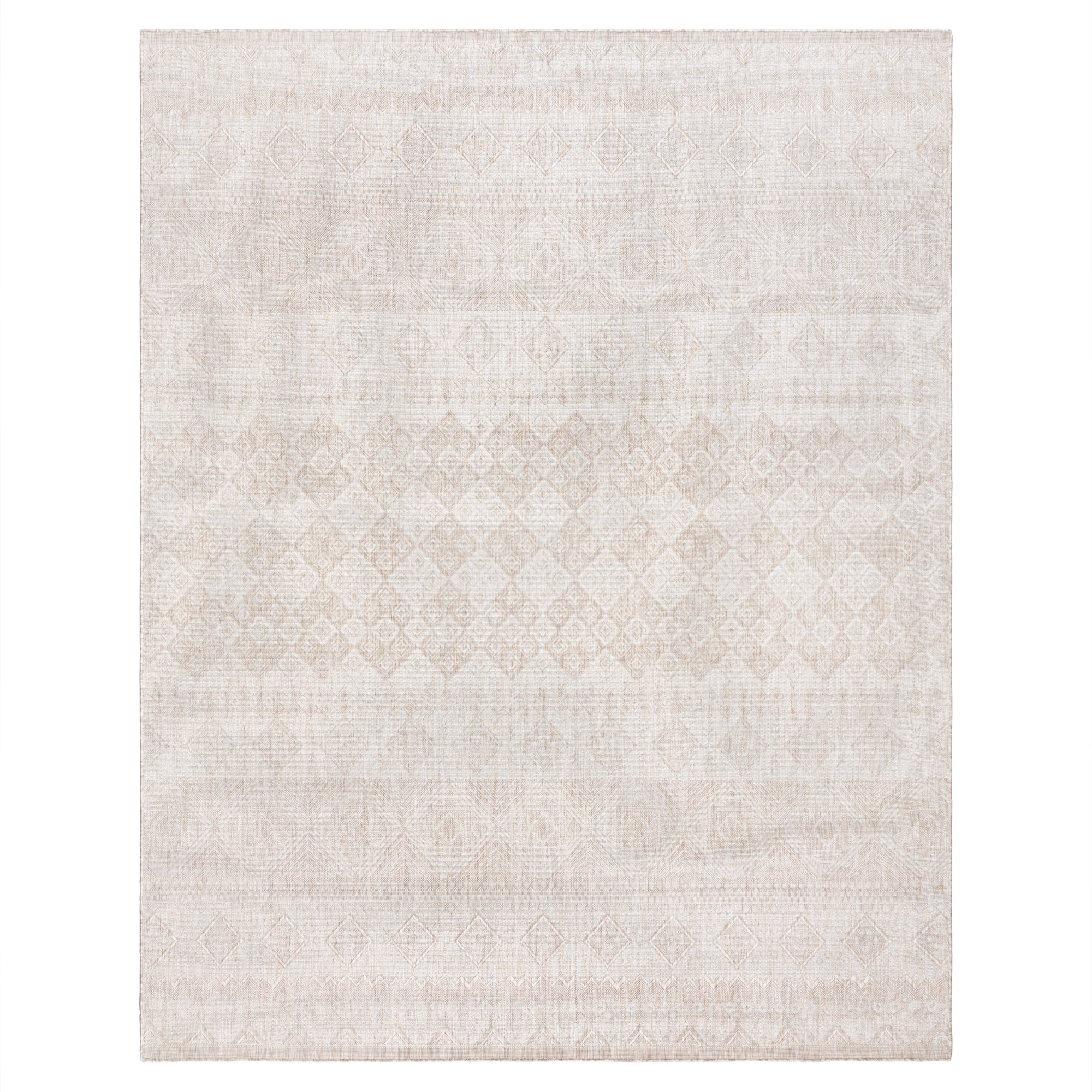 Savara Talina Indoor/ Outdoor Polypropylene Beige Flat Weave Area Rug, 6x9