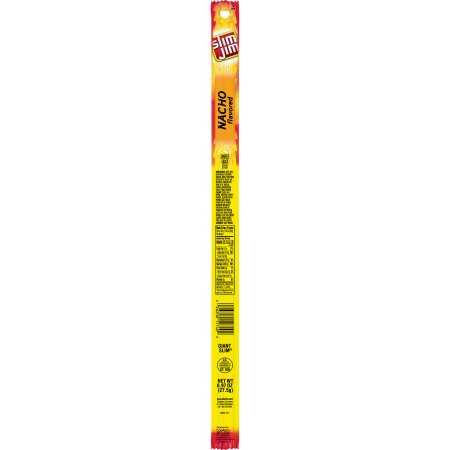 Slim Jim Giant smoked meat stick, nacho flavor, .97 oz.
