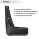 thumbnail image 4 of Guardabarros delanteros y traseros únicos para Audi A3 hatchback 2016-2019 con accesorios de montaje 1 juego, 4 of 6