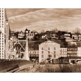 thumbnail image 2 of Evans, Walker 14x12 Gold Ornate Wood Framed with Double Matting Museum Art Print Titled - Part of Phillipsburg, New Jersey, 1935, 2 of 4