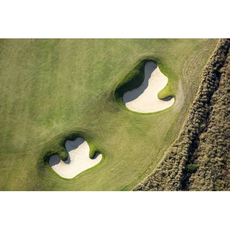 Golf Course Bunkers - Aerial View - South Africa Print Wall Art By Richard Du