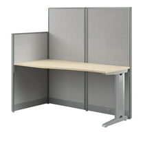Bush Business Furniture Office in an Hour 63"H x 65"W Cubicle Panel Workstation Natural Elm