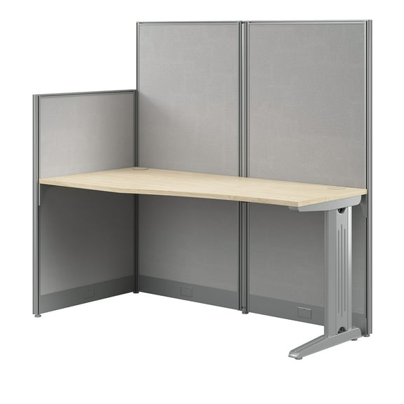 Bush Business Furniture Office in an Hour 63"H x 65"W Cubicle Panel Workstation Natural Elm