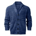 thumbnail image 4 of Mens Sweaters Cable Knit Cardigan Shawl Collar Loose Fit Long Sleeve Casual Cardigans Sweaters, 4 of 5
