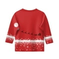 thumbnail image 3 of Long Sleeve Crew Neck Pullover Top for Girls with Glitter Bow and Snowflake Print for Holiday and Casual Wear, 3 of 4