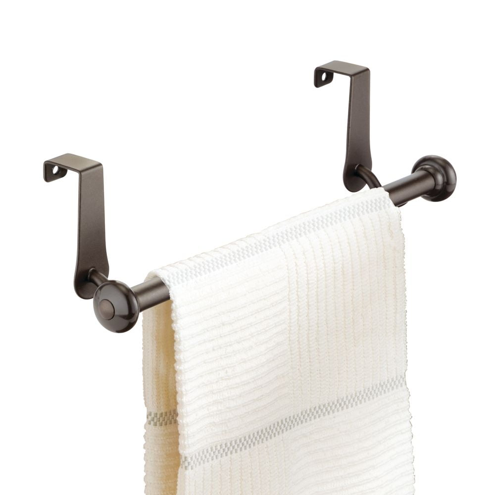 InterDesign York Kitchen Dish Towel Bar Holder, Bronze