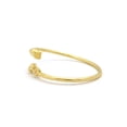 thumbnail image 3 of Gold-Tone Dual Fist Zinc Bangle Cuff Bracelet - Medium, 3 of 4