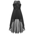 thumbnail image 3 of Eandarui Kids Girls' Sequins Party Dress Sleeveless Flower Girl Wedding Dress Romper Jumpsuit Black 6, 3 of 4