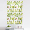 thumbnail image 1 of Cartoon Tapestry, Frogs in Different Positions Funny Happy Expressions Faces Toads, Fabric Wall Hanging Decor for Bedroom Living Room Dorm, 5 Sizes, Green Yellow Red, by Ambesonne, 1 of 1