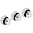 thumbnail image 1 of Unique Bargains G1/4 Male Thread Aluminum Hex Head Pipe Plug Cap Fitting Connector, Silver, 3 Pack, 1 of 5