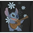 thumbnail image 2 of Men's Lilo & Stitch Floral Ukulele Dance Sweatshirt Black X Large, 2 of 4