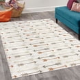 thumbnail image 2 of Boho Decorative Rug, Retro Arrow Pattern in Horizontal Line Heading to Opposite Directions Art, Quality Carpet for Bedroom Dorm and Living Room, 6 Sizes, Cinnamon Brown Grey, by Ambesonne, 2 of 4