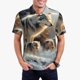 thumbnail image 1 of Balery Wolf Family Winter Wonderland Camisa Polo de Hombre con Estampado, de Manga Corta y Tejido Medio, Camisa Tipo Golf Polo-4X-Large, 1 of 6
