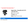 thumbnail image 2 of Heater Valve - Compatible with 1991 - 1995 Volvo 940 1992 1993 1994, 2 of 2