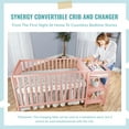 thumbnail image 5 of Dream On Me Synergy Convertible Baby Crib and Changer in Dusty Pink with Detachable Changing Table, 5 of 14