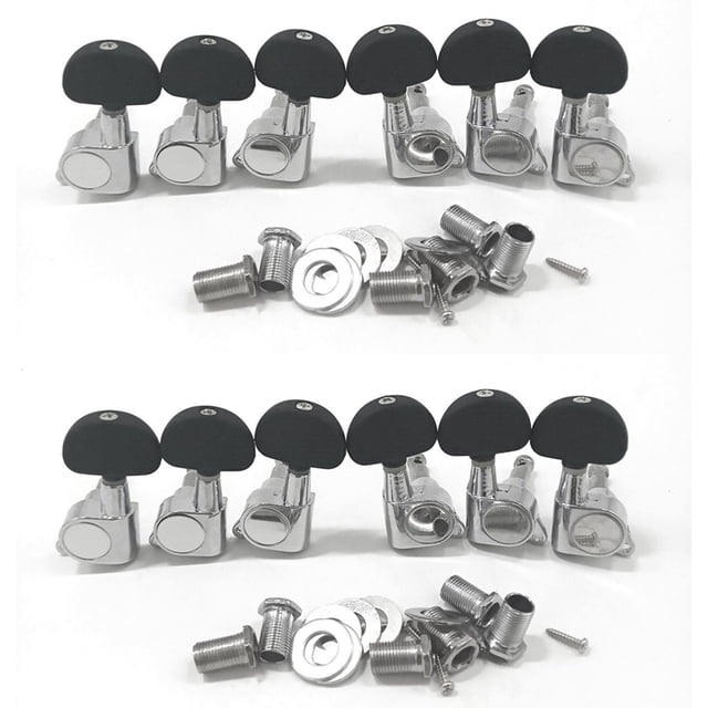 12 Pieces Guitar String Tuning Key Pegs/Machine Knobs(for Left and Right) for Acoustic Electric Guitar