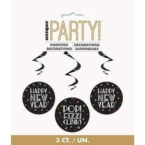 New Years Party Hanging Decorations Swirls Decor Multi Colored