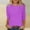 Purple summer tops 01, variant on Summer Tops for Women Trendy Women's 3/4 Sleeve Shirts Sunflower Print Round Neck Loose Tops Comfy Soft Blouses Summer Casual Pullover