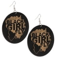 thumbnail image 3 of 2 Pares De Aretes De Ligeros Afro Puff De Cabello Natural Hiperbolic Hoop Dangle Studs Pendientes De Moda Joyería Del Continent, 3 of 9