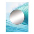 thumbnail image 2 of Designart "Spiraling Turquoise Wondrous Wave I" Abstract Spirals Mirror Wall Decor - Modern Turquoise Abstract Mirror Wall Art For Bathroom - 32" x 24" Inch, 2 of 5