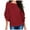 Red, variant on TYGHBN Women Lady's Long Sleeve Solid T-Shirt Batwing Sleeve Loose Sweater Top Long Sleeve Comfort Long Sleeve Women Fit T Shirts Woman's Summer Tops T Shirts Women Shirt Women Casual Womens Tops