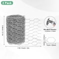 thumbnail image 3 of Uxcell 2-Pack Malla de Alambre para Aves de Corral, 3.9 in x 9.8 ft Cerca de Alambre de Hierro para Redes de Aves de Corral/Jardín/Protección de Plantas [Tono Plateado], 3 of 6
