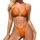 thumbnail image 4 of MIKETAI Bikinis sexy para mujer 2 piezas Bikini correa de espagueti trajes de baño de color sólido traje de baño triángulo traje de baño, 4 of 4