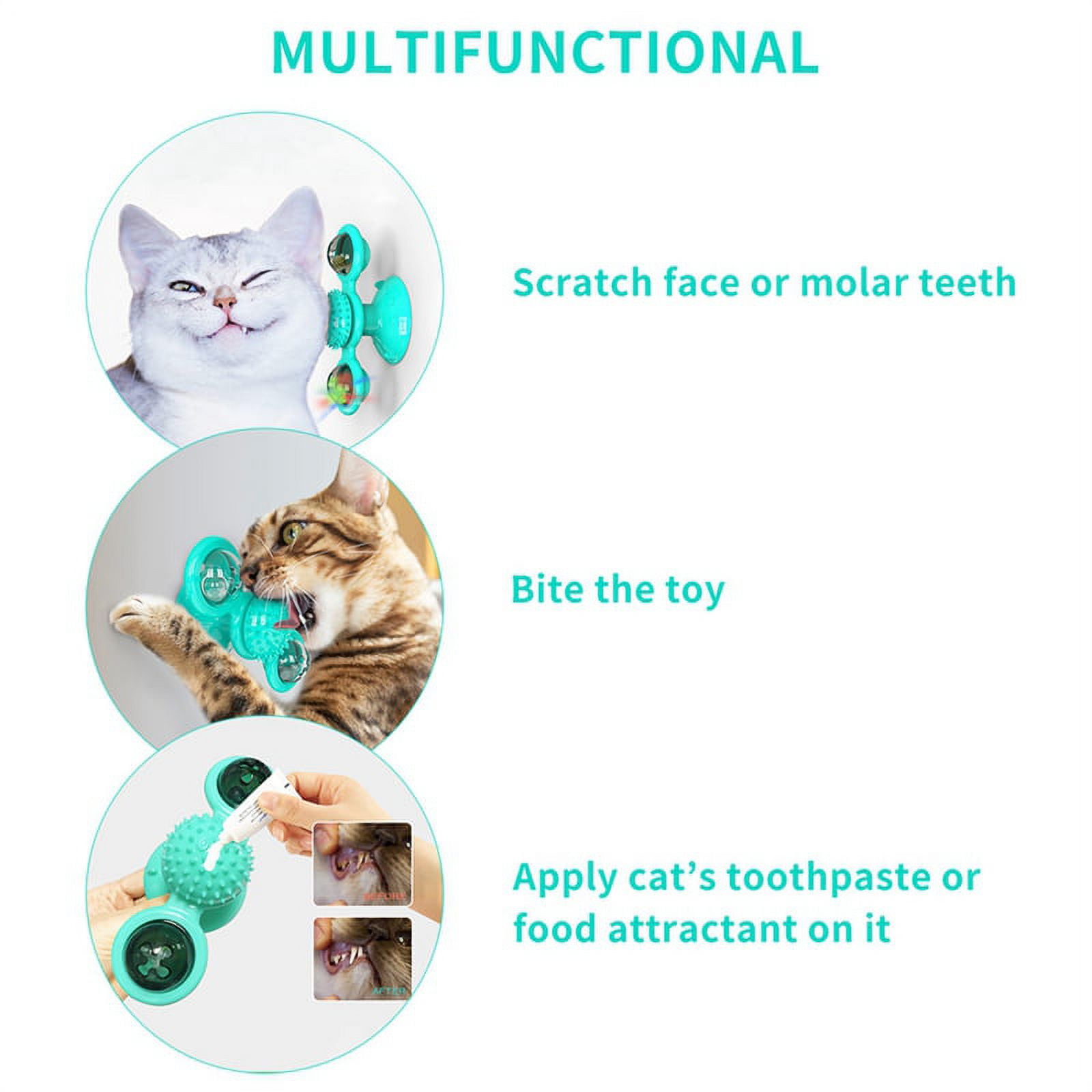 Cat Turning Windmill Turntable Tickle Toy Cat Scratch Hair Brush